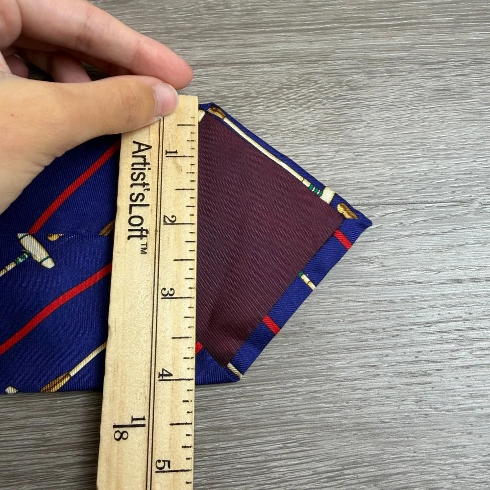 Polo Ralph Lauren Men Necktie Silk Polo Mallet Stripe Blue OS